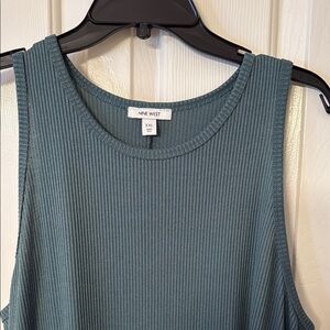 Nine West Women's Ribbed Tank Dress- Green